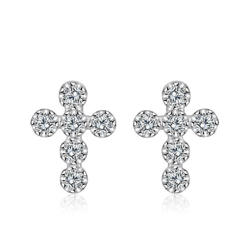 925 Silver cross Earrings