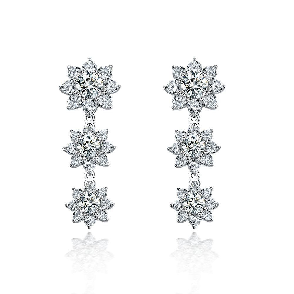 925 silver Floral  Earrings