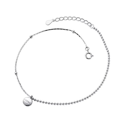 Minimalist 100% 925 Sterling Silver Fashion Babysbreath Chain Anklets for Women Wedding Silver 925 Jewelry Gift DA985