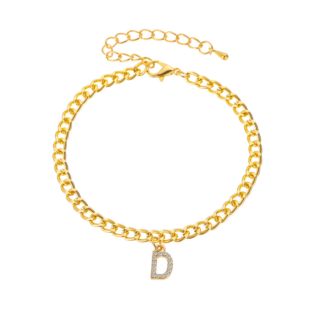 Solara initial bracelet/anklet