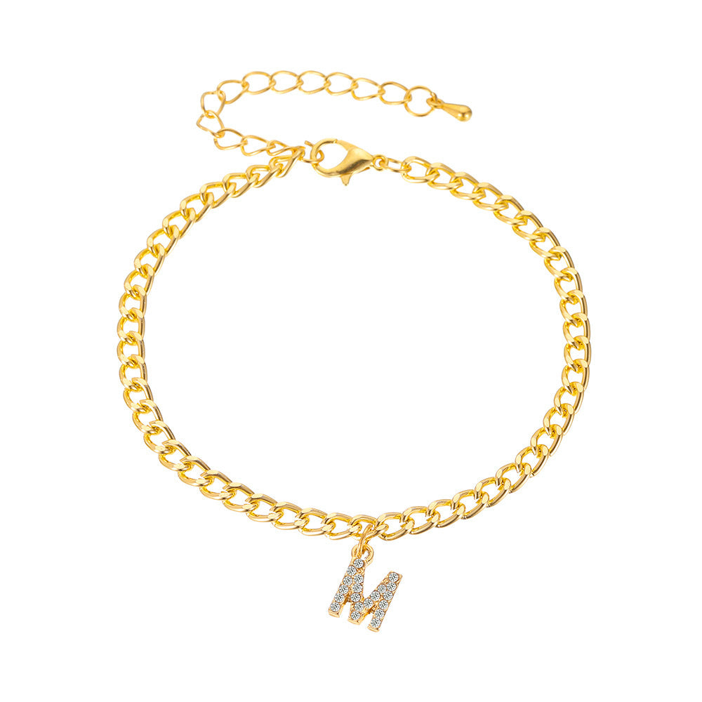 Solara initial bracelet/anklet